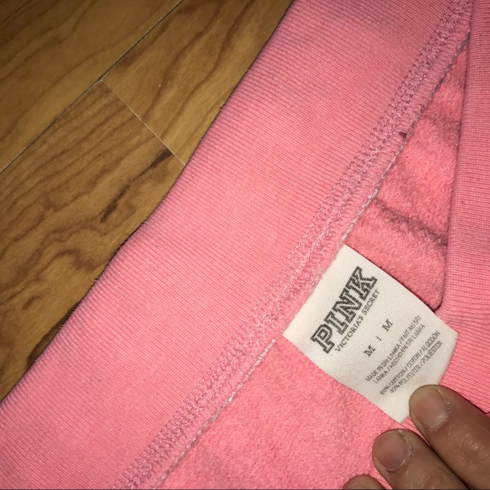 Sold💝PINK VS pink Sequins wide leg sweat pants sz - Picture 6 of 6